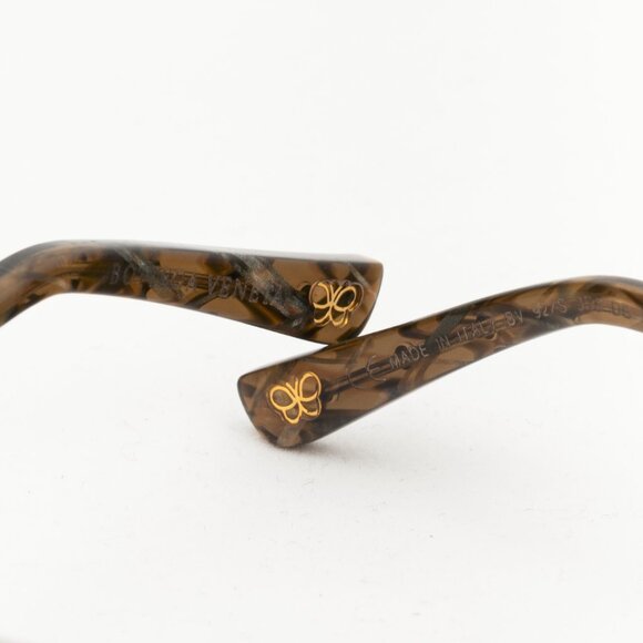 Bottega Veneta BV 92/S Green Crosshatch Braided-Leather Rectangular Sunglasses - Picture 8 of 9